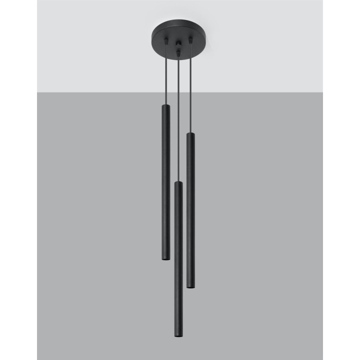 Lampa wisząca PASTELO 3P czarna
