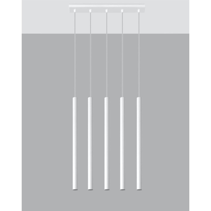 Lampa wisząca PASTELO 5 biała