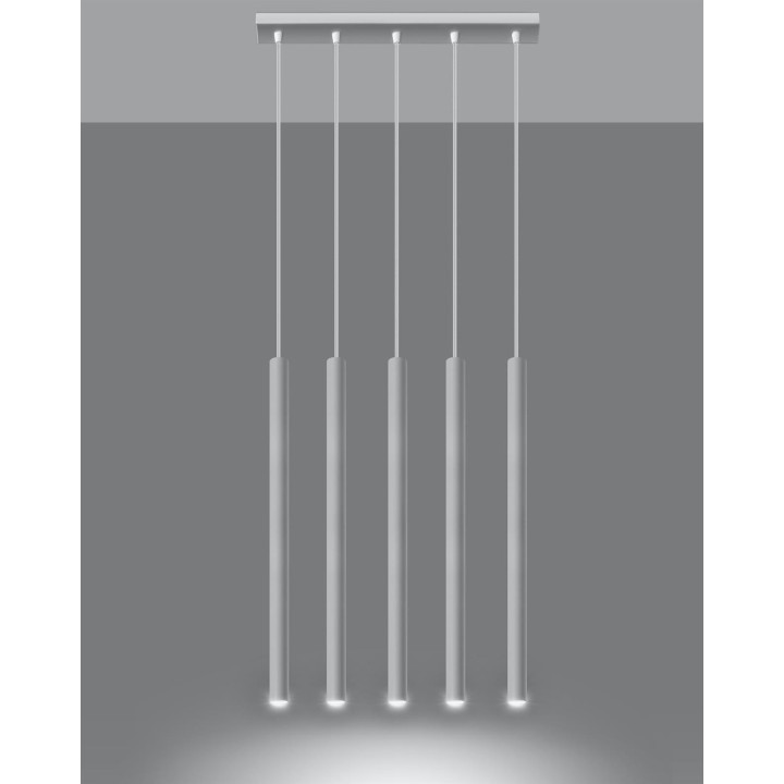 Lampa wisząca PASTELO 5 biała