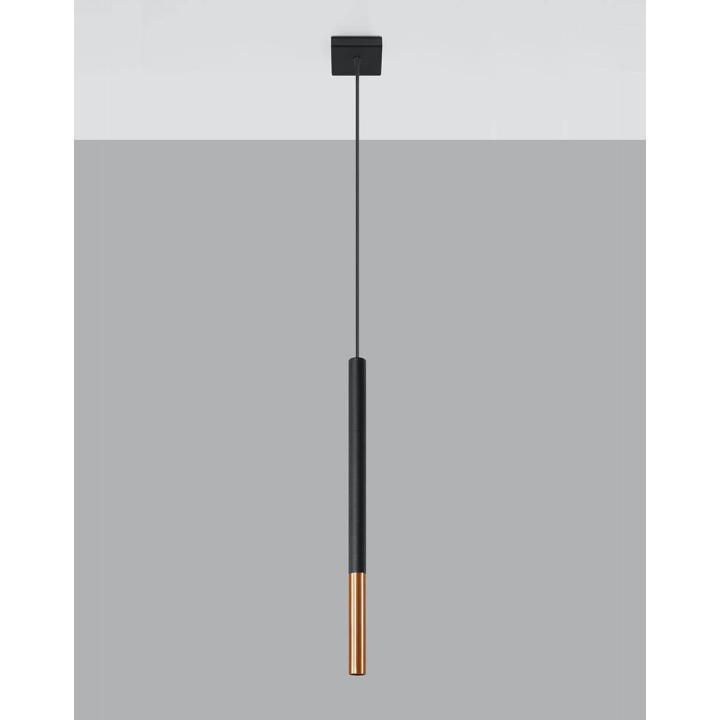 Lampa wisząca MOZAICA 1 czarny/miedź