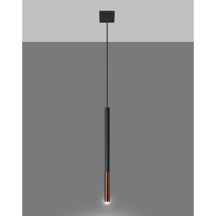 Lampa wisząca MOZAICA 1 czarny/miedź
