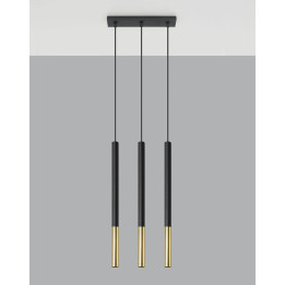 Lampa wisząca MOZAICA 3L czarny/złoto