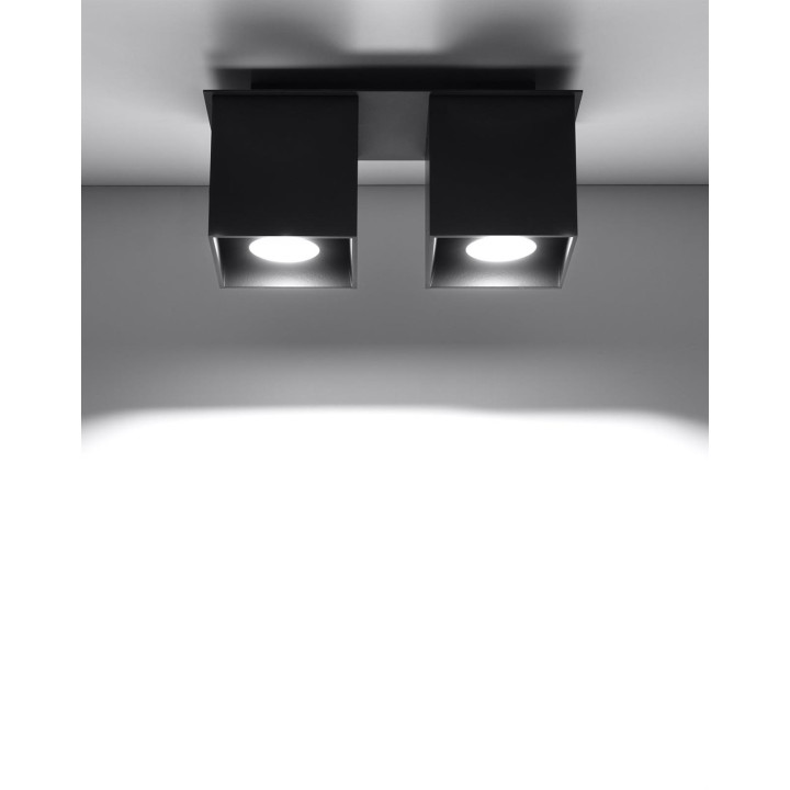 Plafon QUAD 2 czarny