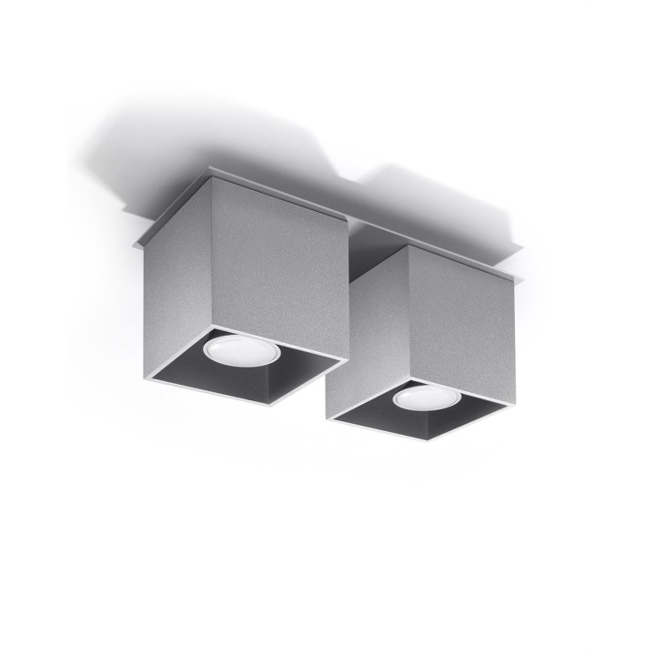 Plafon QUAD 2 szary