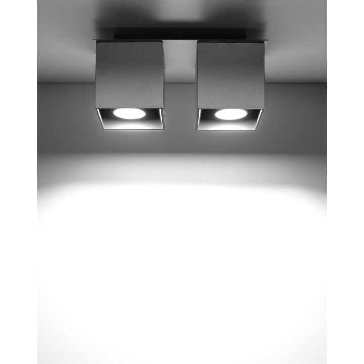 Plafon QUAD 2 szary