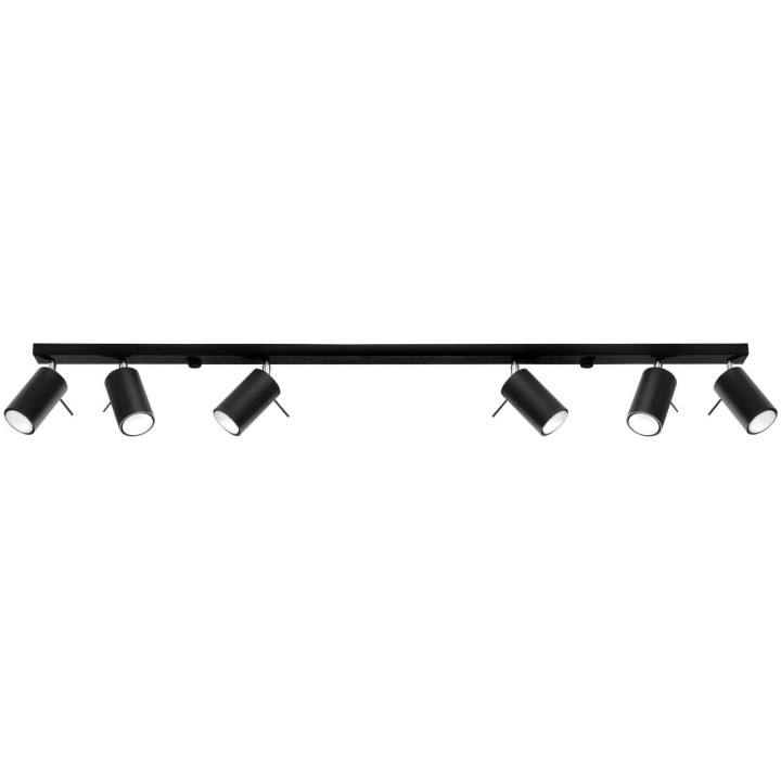 Plafon RING 6L czarny