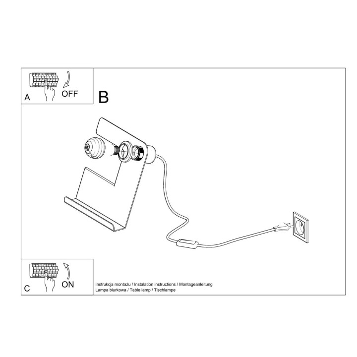 Lampa biurkowa INCLINE biała