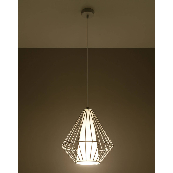 Lampa wisząca DEMI biała