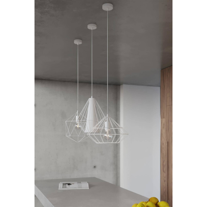Lampa wisząca DEMI biała