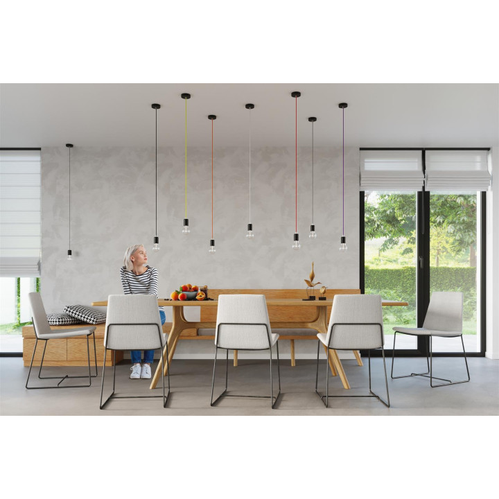 Lampa wisząca EDISON czarna