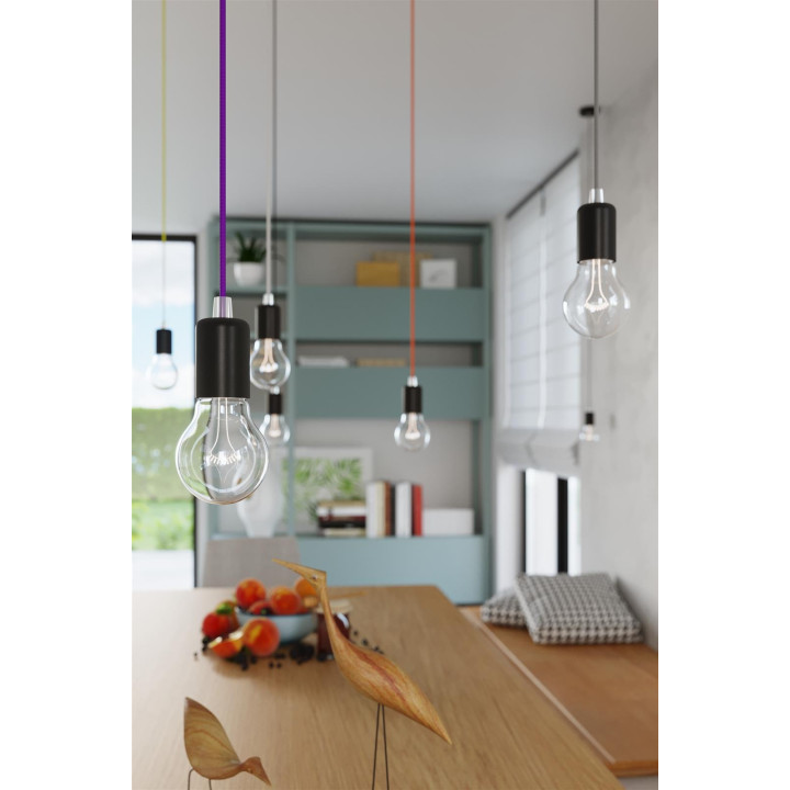 Lampa wisząca EDISON czarna