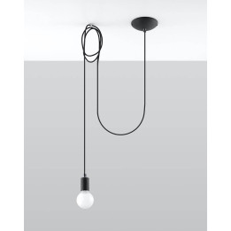 Lampa wisząca EDISON 1 LONG czarny