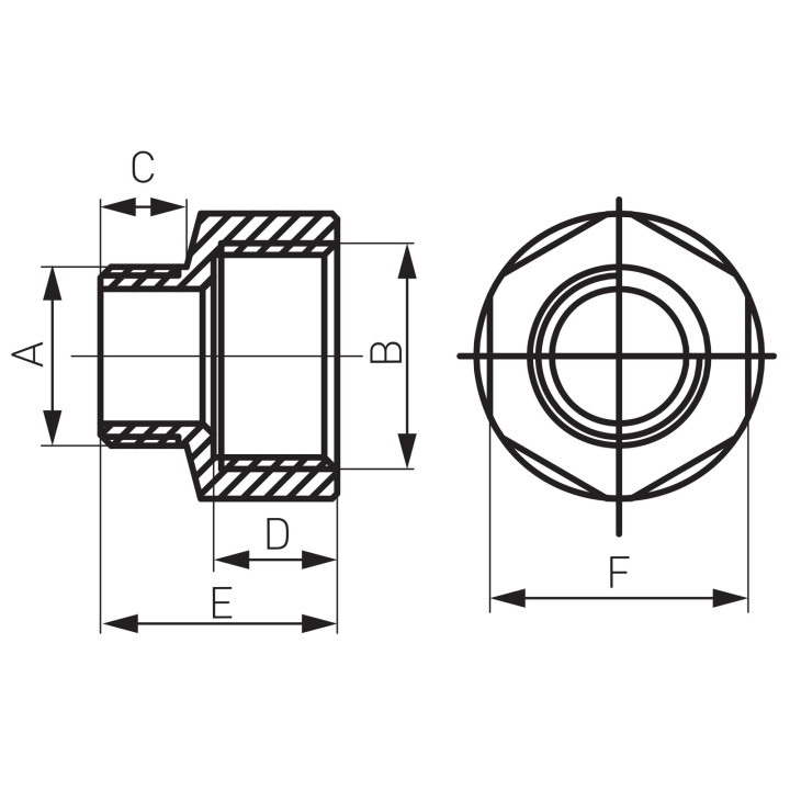 REDUKCJA MOSIĘŻNA 1"X3-4" GW-GZ ŻÓŁTA