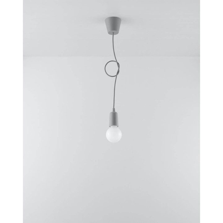 Lampa wisząca DIEGO 1 szara