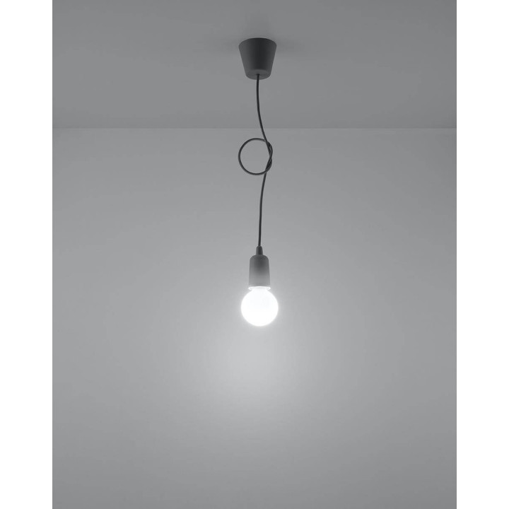 Lampa wisząca DIEGO 1 szara