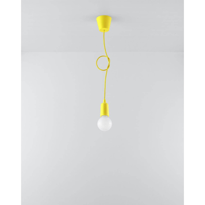 Lampa wisząca DIEGO 1 żółta