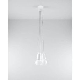 Lampa wisząca DIEGO 3 biała