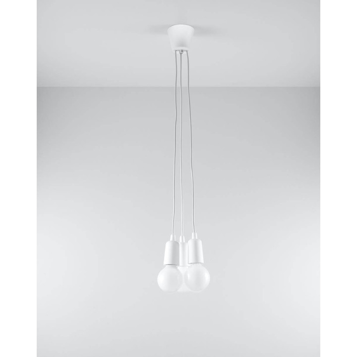 Lampa wisząca DIEGO 3 biała