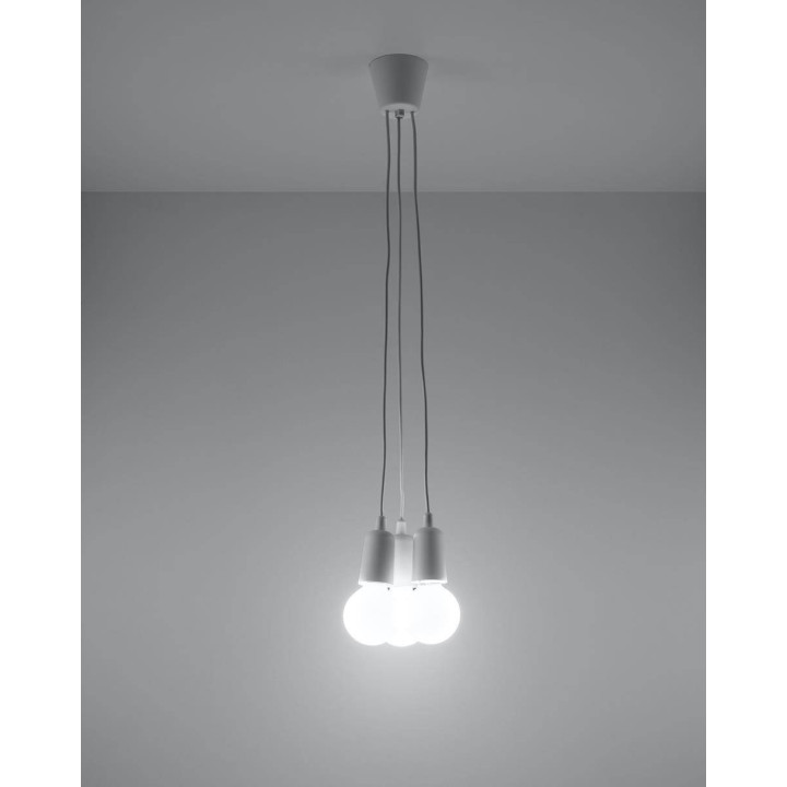 Lampa wisząca DIEGO 3 biała
