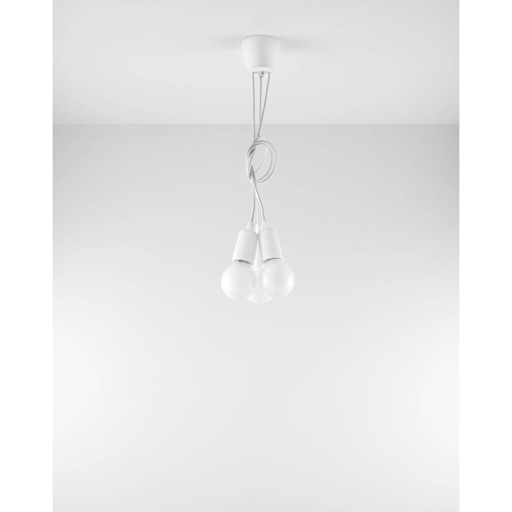 Lampa wisząca DIEGO 3 biała