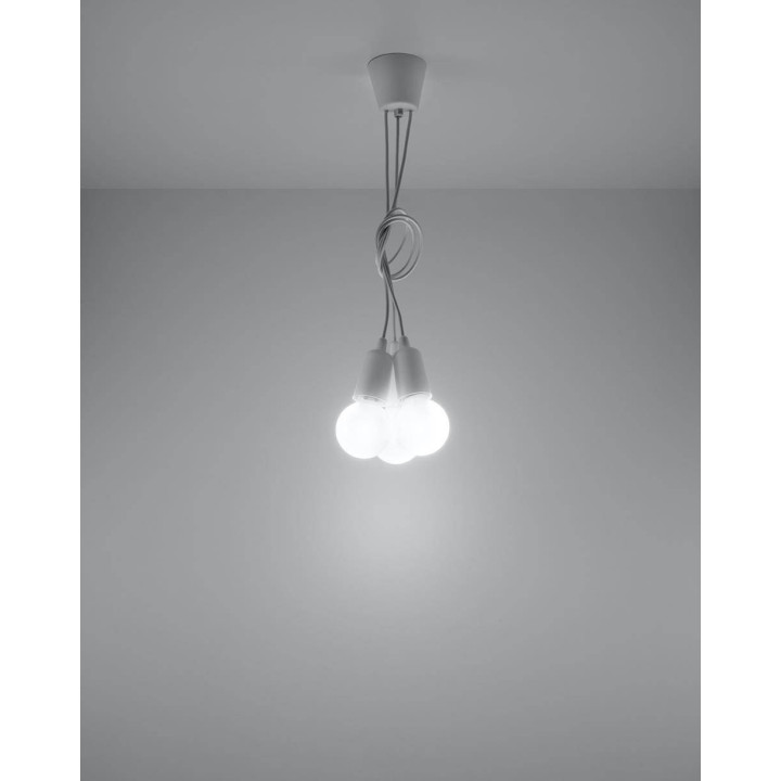 Lampa wisząca DIEGO 3 biała