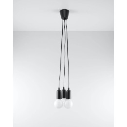 Lampa wisząca DIEGO 3 czarna