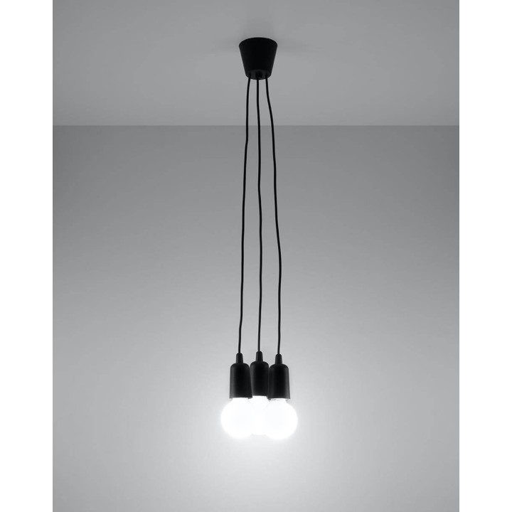 Lampa wisząca DIEGO 3 czarna
