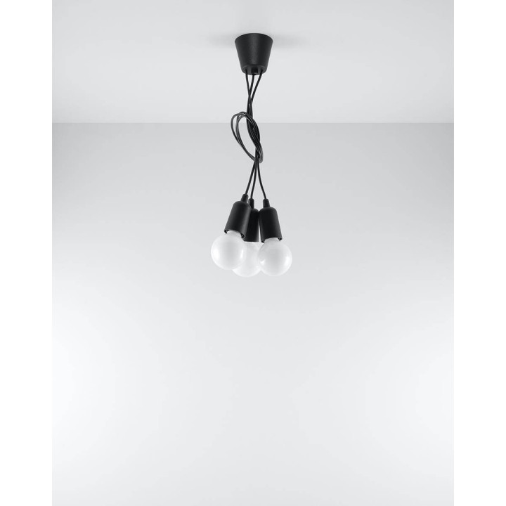 Lampa wisząca DIEGO 3 czarna