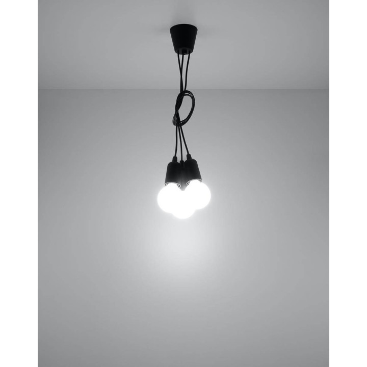 Lampa wisząca DIEGO 3 czarna