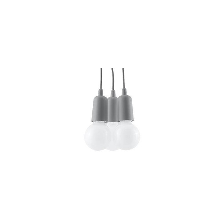 Lampa wisząca DIEGO 3 szara