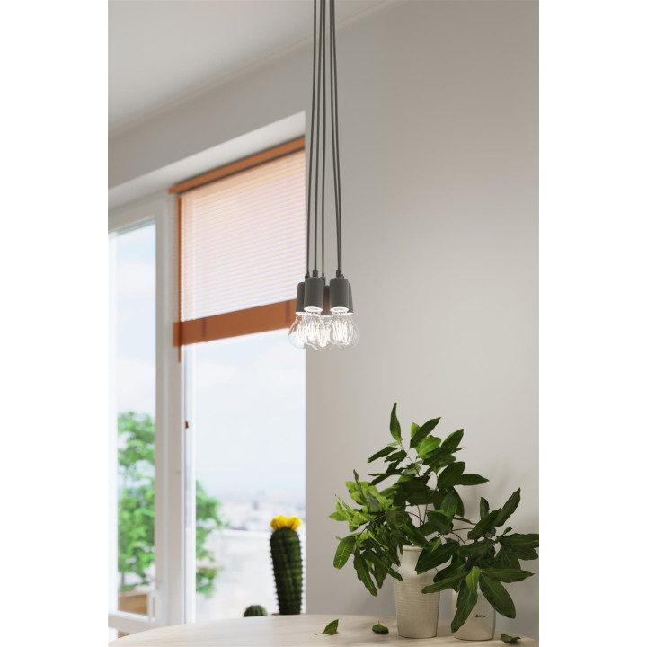 Lampa wisząca DIEGO 3 szara