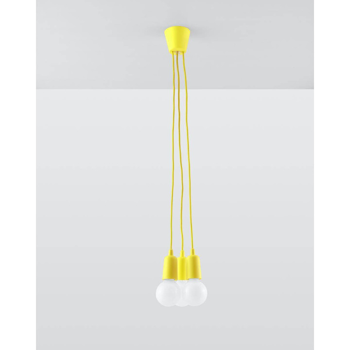 Lampa wisząca DIEGO 3 żółta