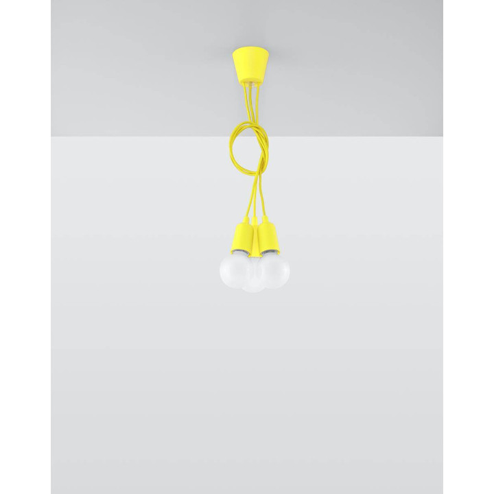 Lampa wisząca DIEGO 3 żółta