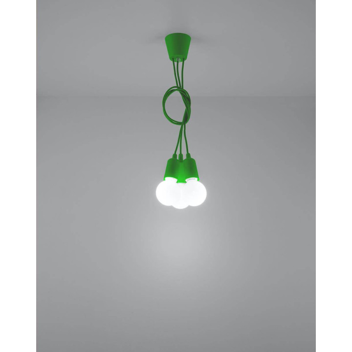 Lampa wisząca DIEGO 3 zielony