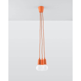 Lampa wisząca DIEGO 3 pomarańczowy