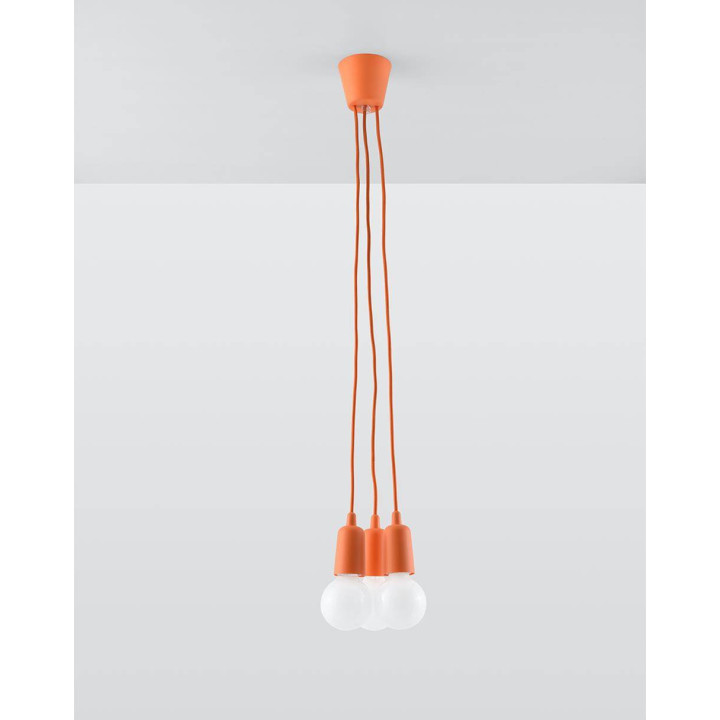 Lampa wisząca DIEGO 3 pomarańczowy