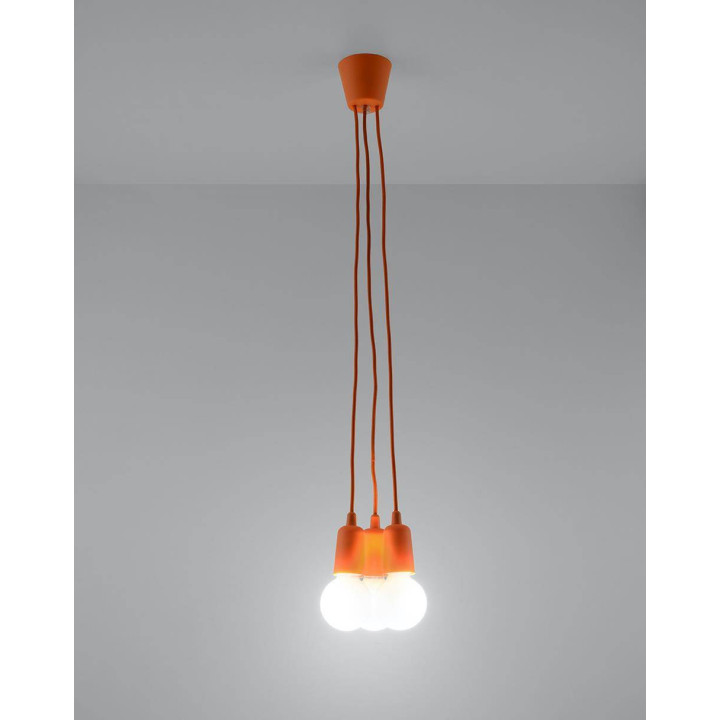 Lampa wisząca DIEGO 3 pomarańczowy