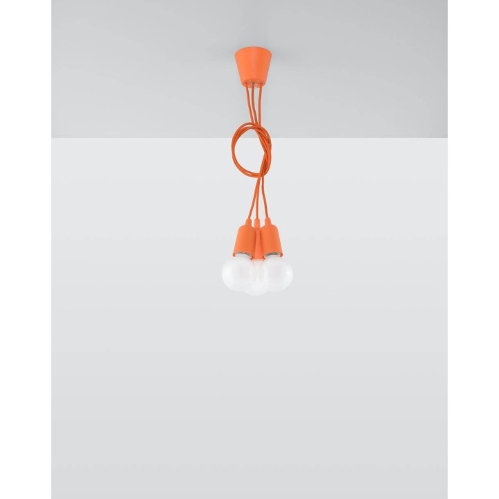 Lampa wisząca DIEGO 3 pomarańczowy
