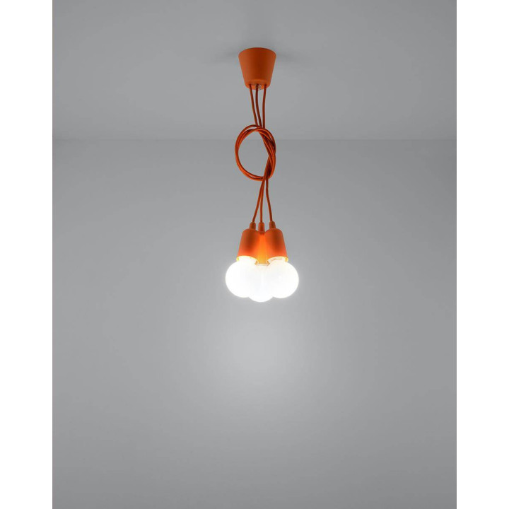 Lampa wisząca DIEGO 3 pomarańczowy