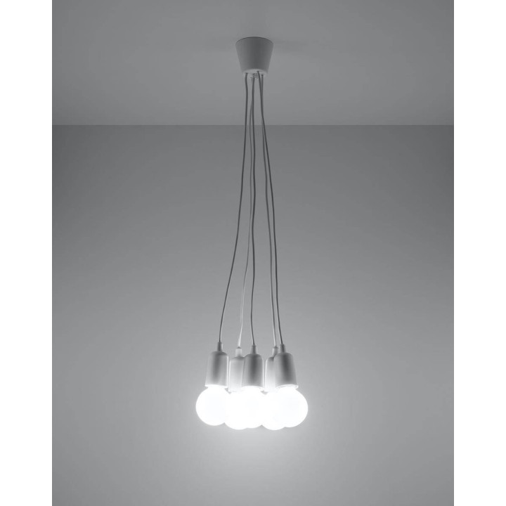 Lampa wisząca DIEGO 5 biała