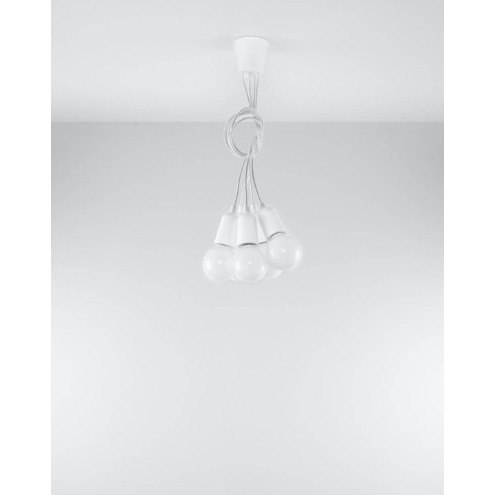 Lampa wisząca DIEGO 5 biała