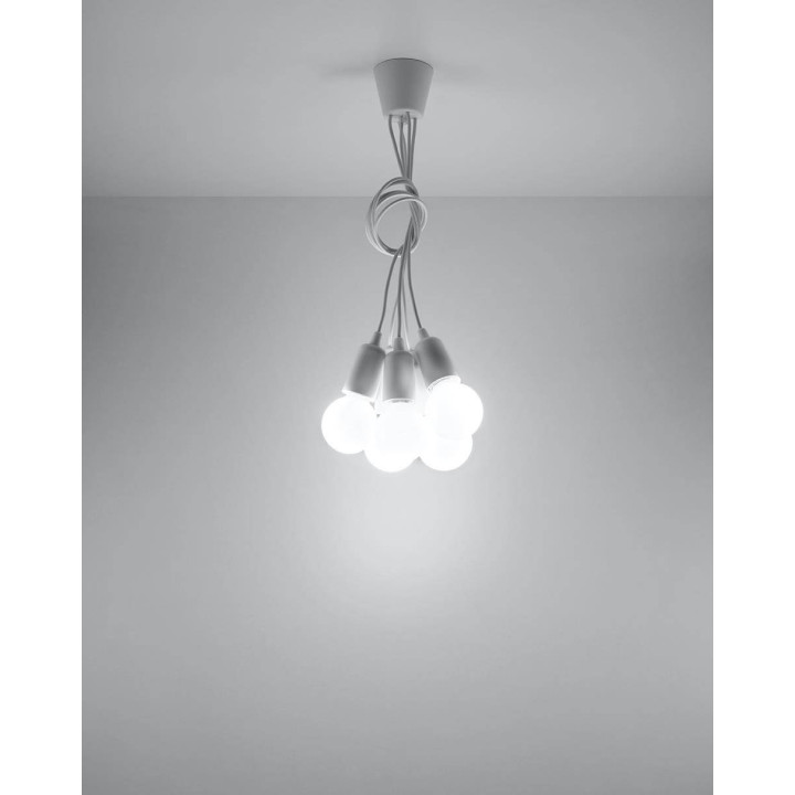 Lampa wisząca DIEGO 5 biała