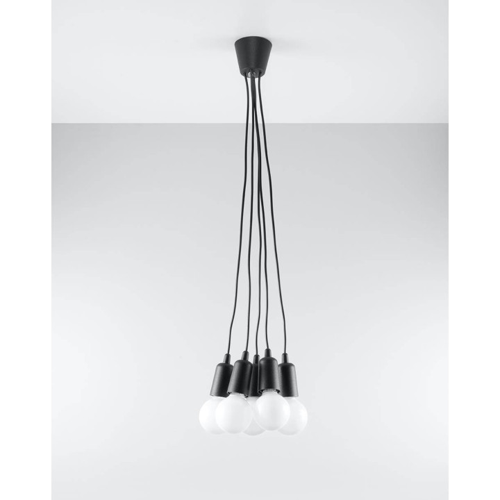 Lampa wisząca DIEGO 5 czarna
