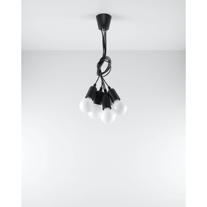 Lampa wisząca DIEGO 5 czarna