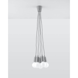 Lampa wisząca DIEGO 5 szara
