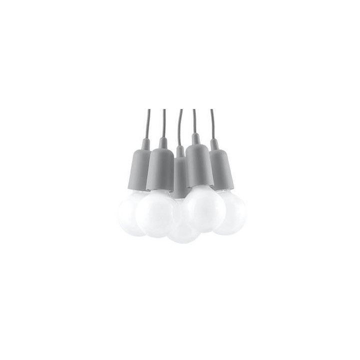 Lampa wisząca DIEGO 5 szara