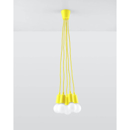 Lampa wisząca DIEGO 5 żółta