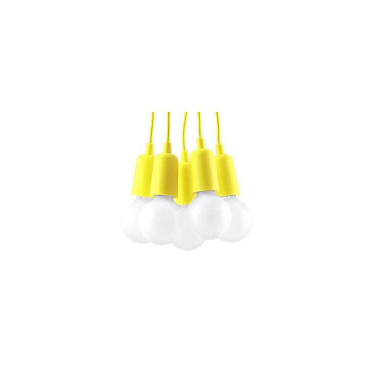 Lampa wisząca DIEGO 5 żółta