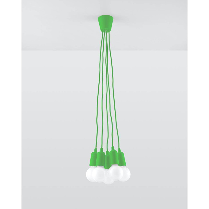 Lampa wisząca DIEGO 5 zielony