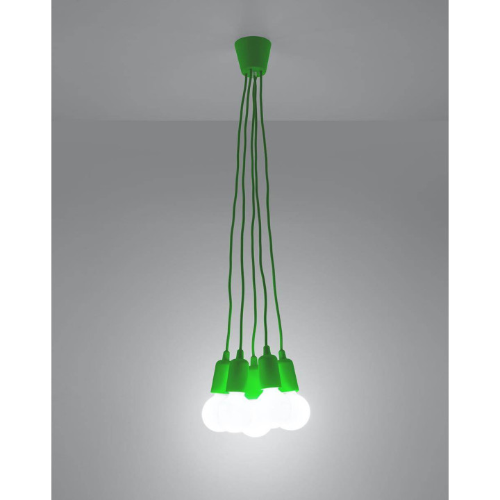 Lampa wisząca DIEGO 5 zielony